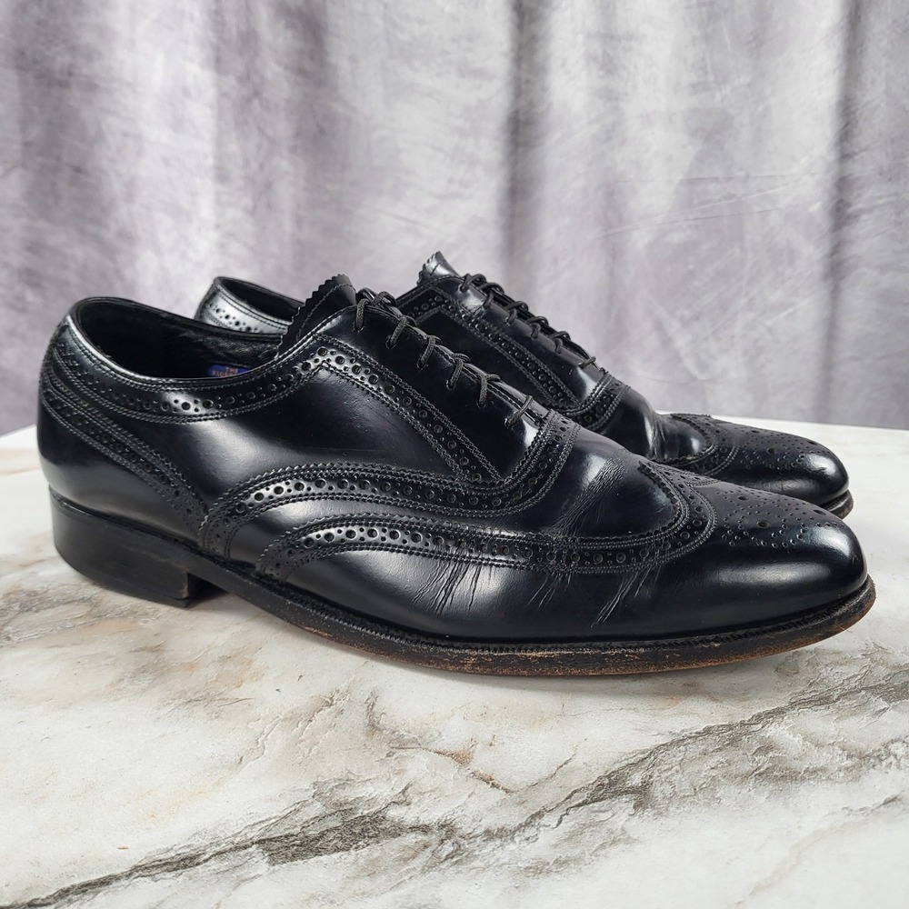 Florsheim Wingtip Oxfords Men's Size 10.5 E Black